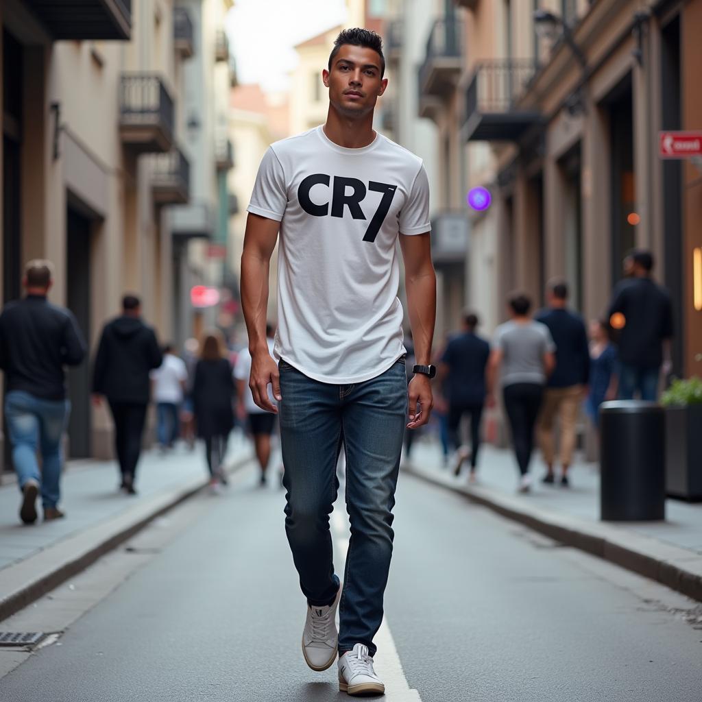 Ronaldo shirt thời trang đường phố