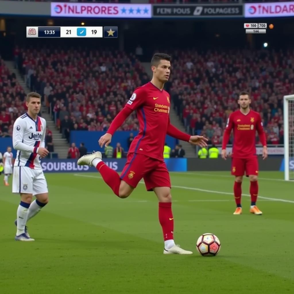 Ronaldo sút phạt chiến thuật