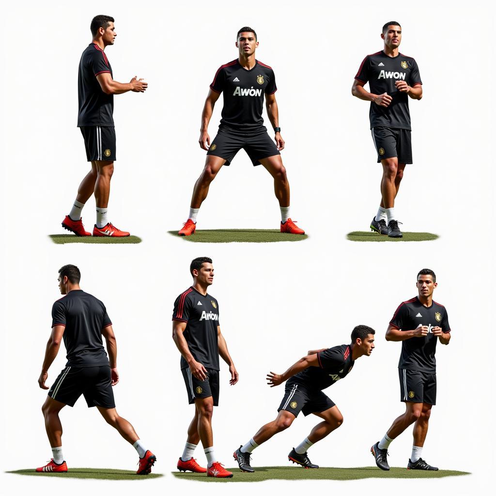 Ronaldo tập luyện