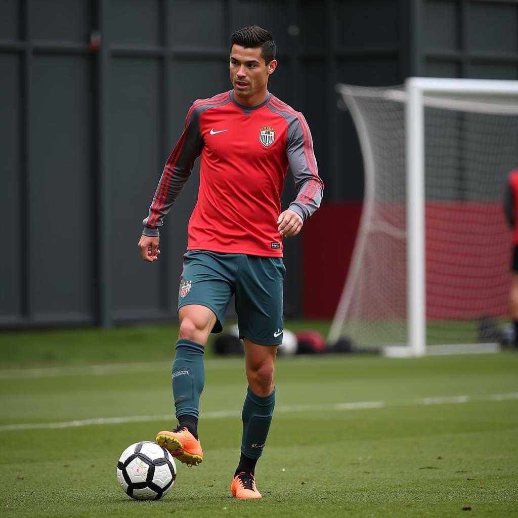 Ronaldo tập luyện chăm chỉ