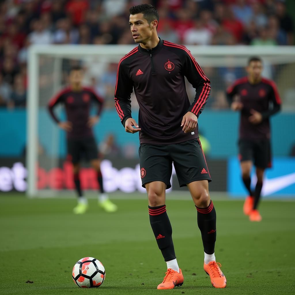 Ronaldo tập luyện cùng bóng