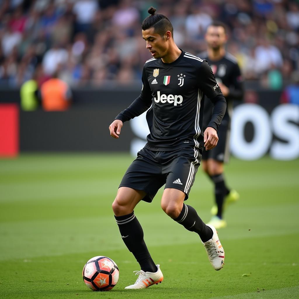 Ronaldo tập sút phạt cùng Juventus, thể hiện kỹ thuật điêu luyện