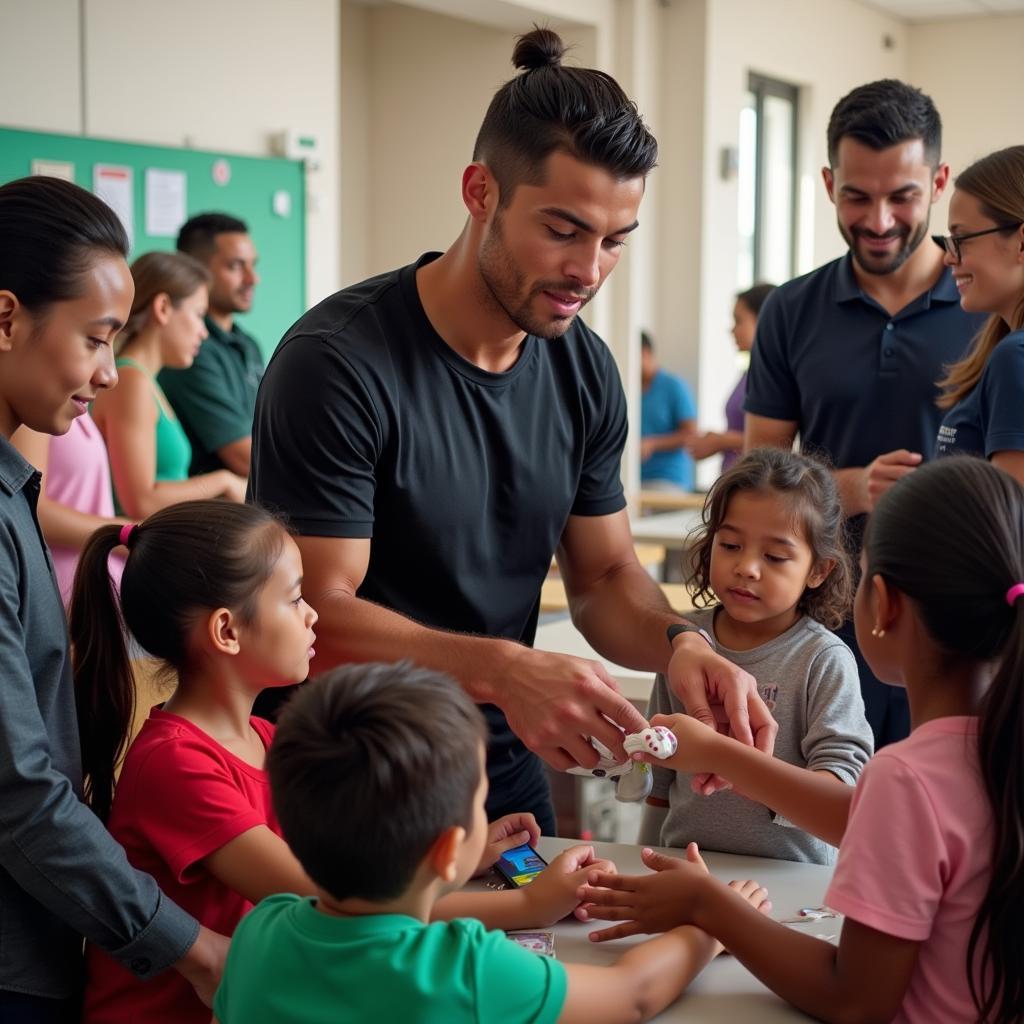 Ronaldo tham gia hoạt động thiện nguyện