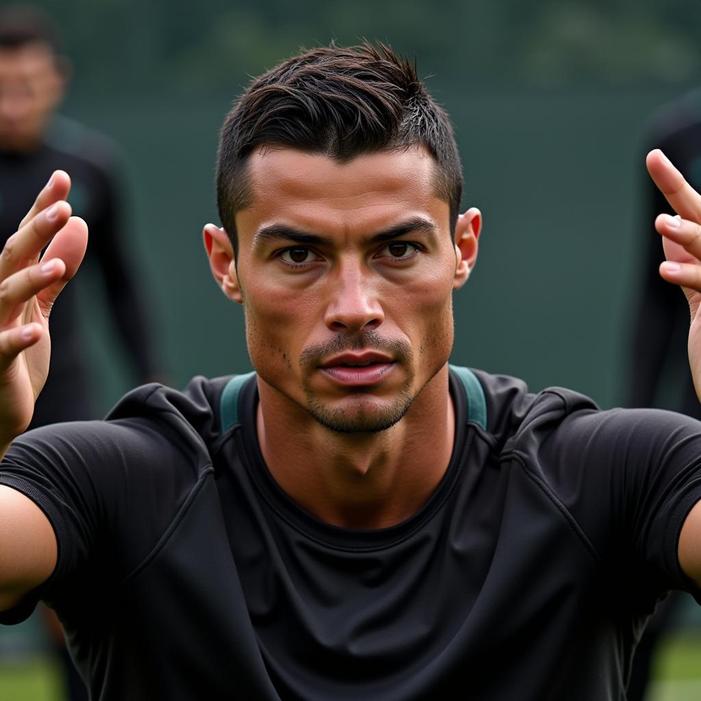 Cristiano Ronaldo tập luyện chăm chỉ