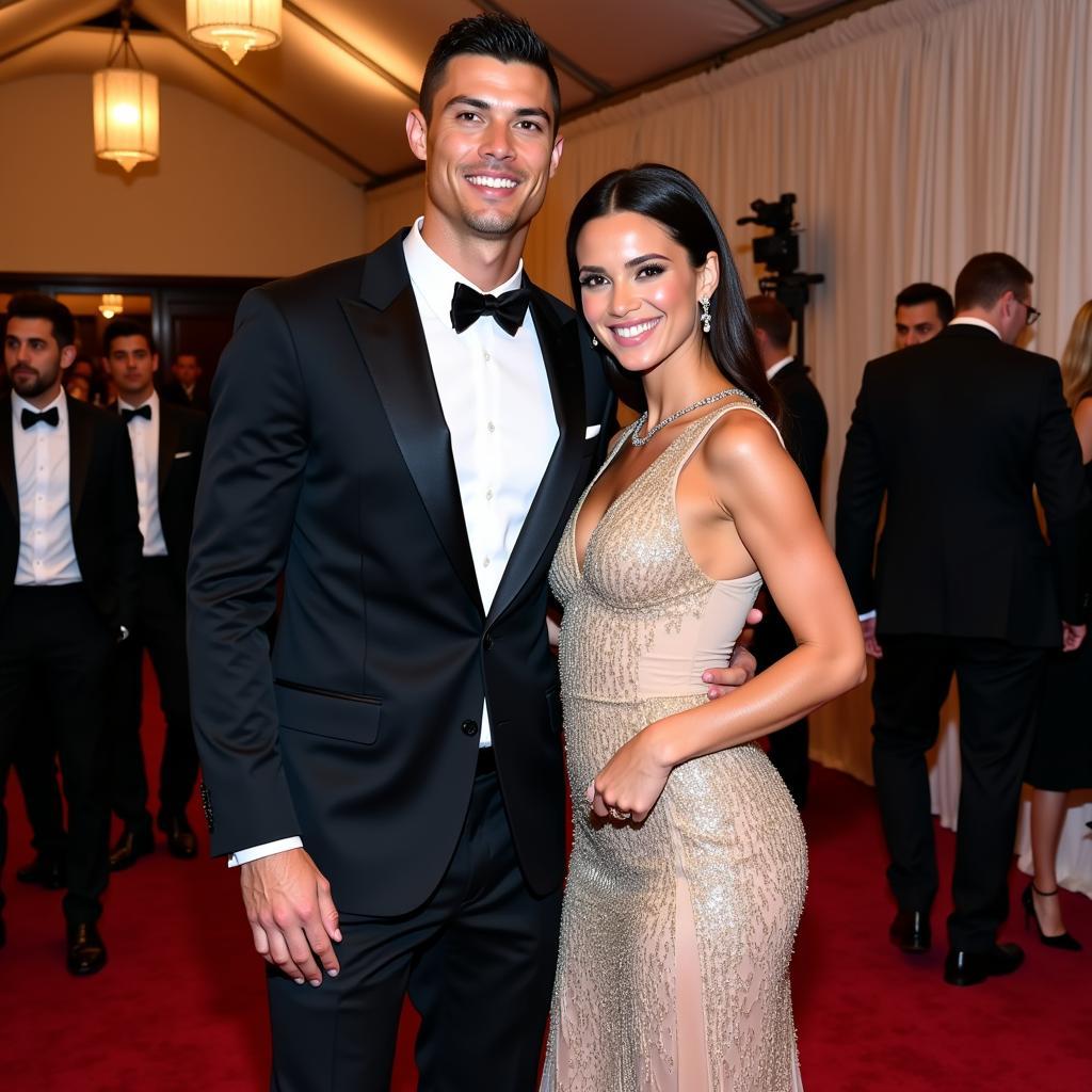 Ronaldo và Georgina Rodriguez trên thảm đỏ