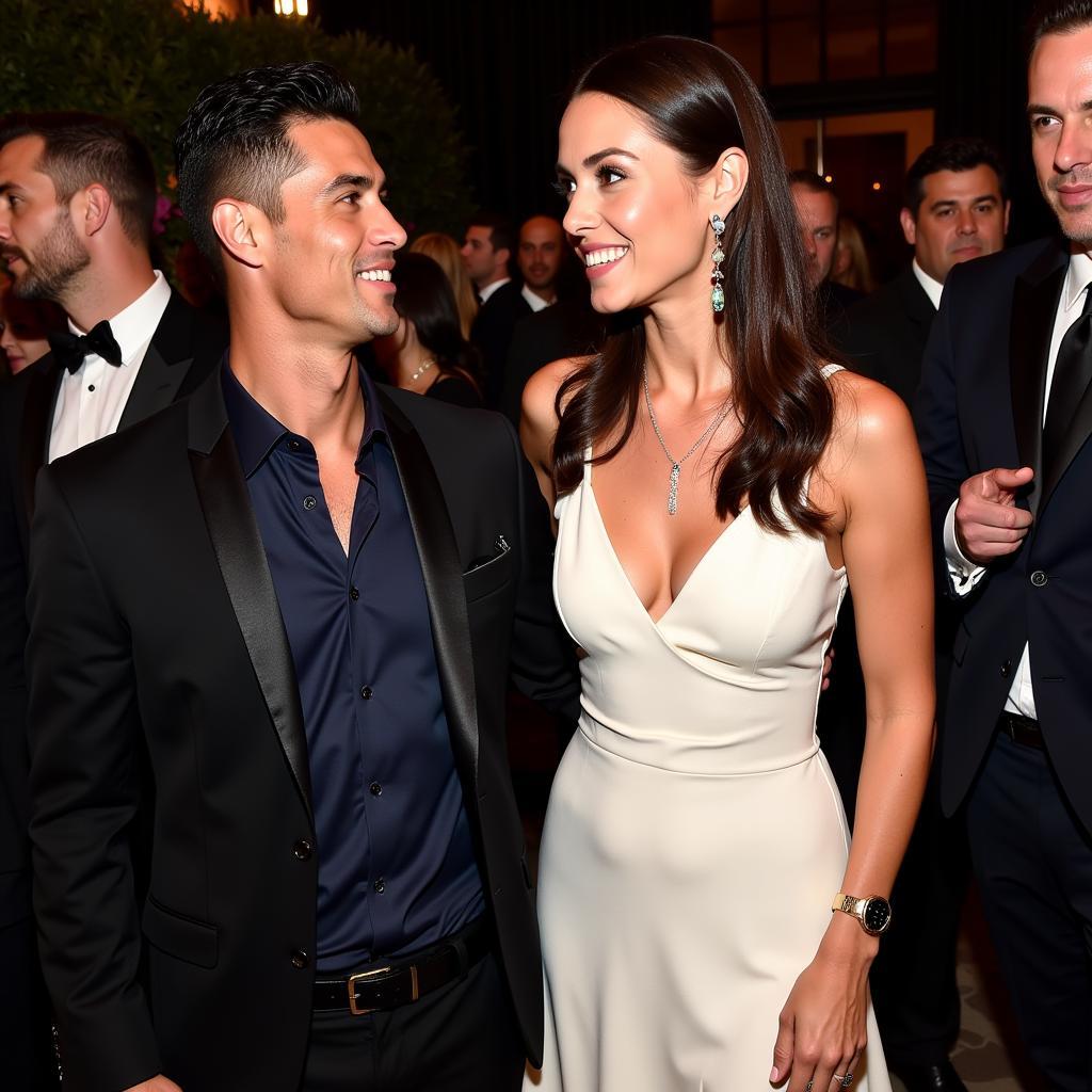 Ronaldo và Georgina trong buổi tiệc