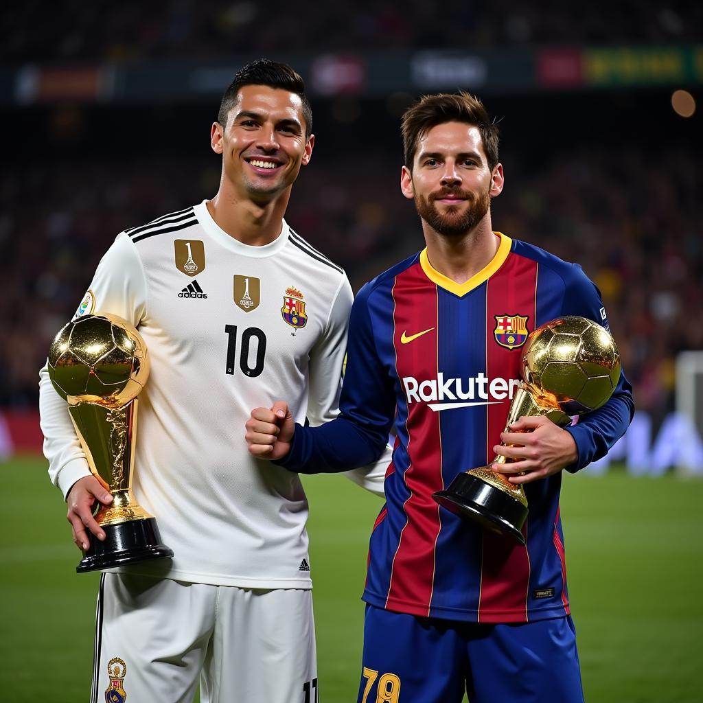 Ronaldo và Messi cùng giành Quả bóng Vàng