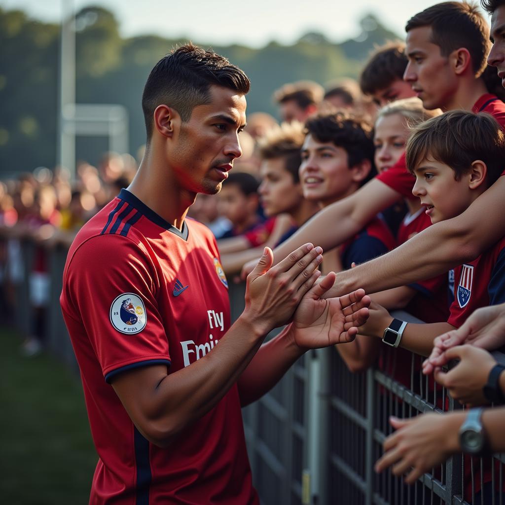 Ronaldo và người hâm mộ