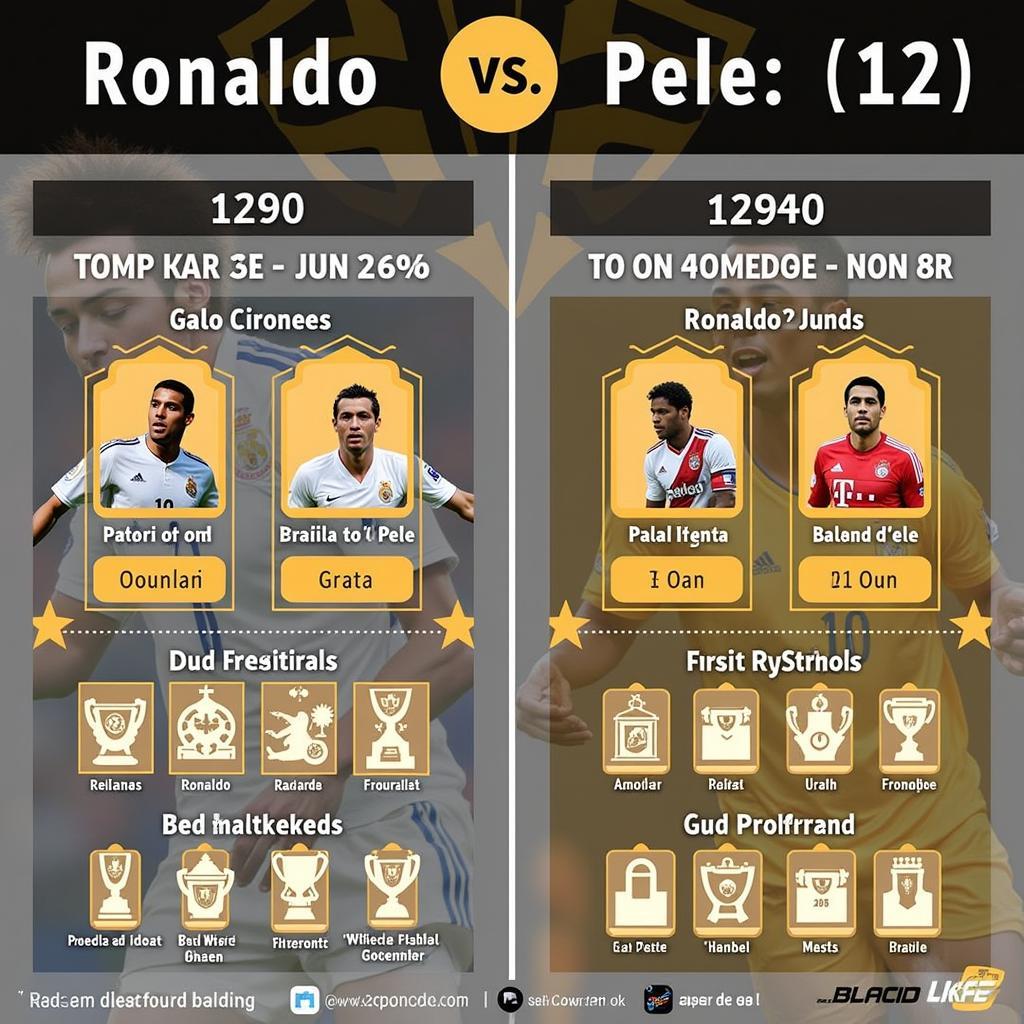 So sánh thành tích của Ronaldo và Pele