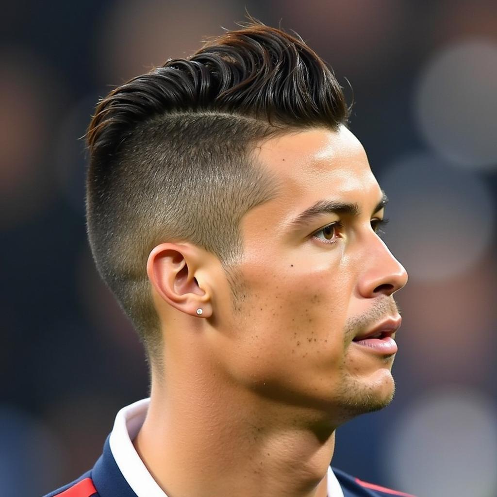 Ronaldo với kiểu tóc undercut cá tính