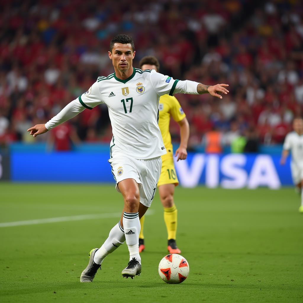 Ronaldo ghi bàn tại World Cup 2018 trên đất Nga