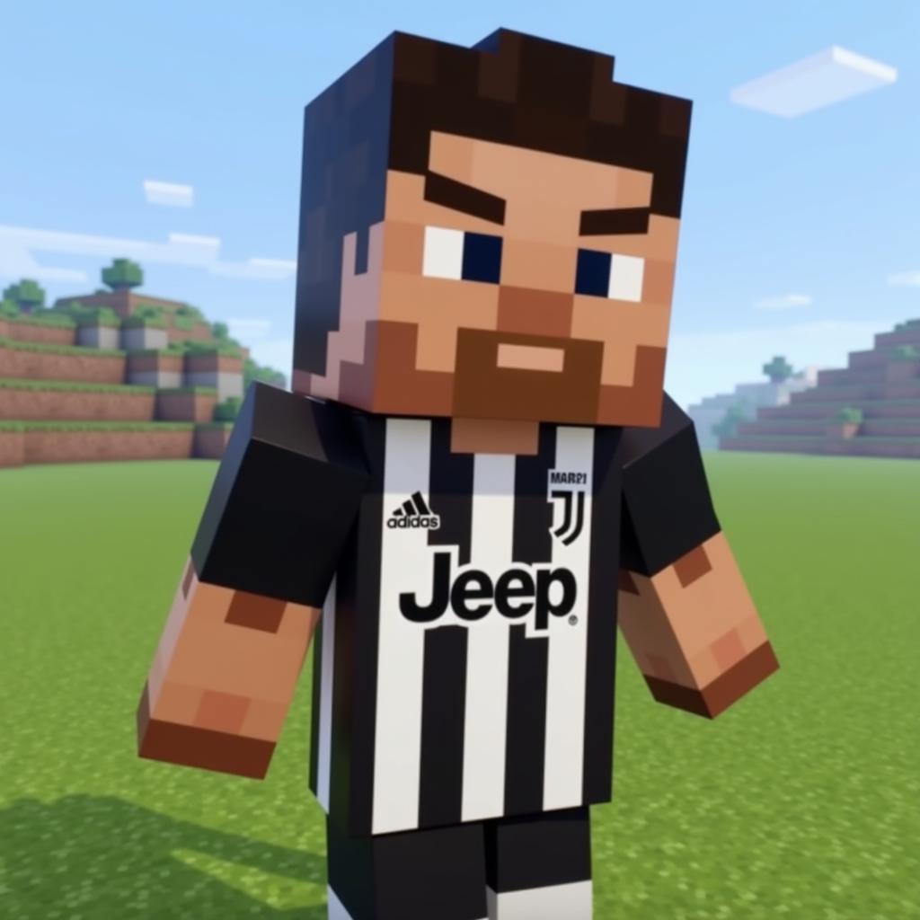 Skin Ronaldo trong game Minecraft