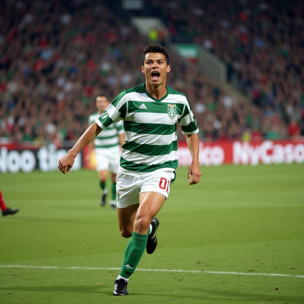 Ronaldo ghi bàn cho Sporting Lisbon