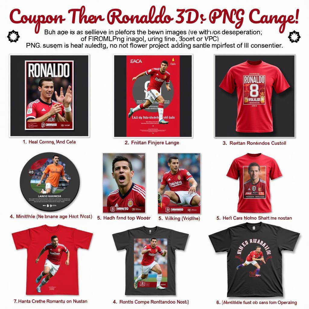 Ứng dụng hình ảnh Ronaldo 3D PNG trong thiết kế